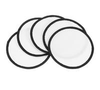 PATIKIL Sublimationsleere Patches Stoff Runde Aufbügelreparaturleere Patches für Hutkappen Kleidung Schuhe Taschen Rucksäcke DIY-Handwerk, 15 Stück, Weiß, 2,4"