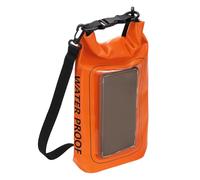 PATIKIL wasserdichte Dry Bag 2L Leichte Rolltop wasserdichte Rucksack Mit 7 Zoll Handyhülle Für Kajakfahren Camping Bootfahren Schwimmen Wandern Reisen Orange