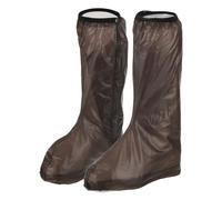 PATIKIL XL Wasserdicht Schuhüberzieher 1 Paar PVC Wiederverwendbar Rutschfeste Überschuhe Galoschen Schneestiefel Protektor mit Reißverschluss für Regnerisch Draußen Kaffee