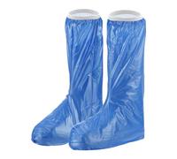 PATIKIL XXL Wasserdicht Schuhüberzieher 1 Paar PVC Wiederverwendbar Rutschfeste Überschuhe Regen Galoschen Schneestiefel Protektor mit Reißverschluss für Regnerisch Draußen Blau
