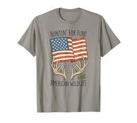 Patriotischer Hirsch - USA-Flagge, Jagdliebhaber-Geweih T-Shirt