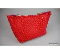 Patrizia Pepe 2V5936/AI15-X1ML Colour Weaving Shopper, Damen Tasche in Rot, NEU