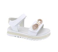 Patrizia Pepe - Baby Mädchen Sandalen - Öko-Leder - Farbe: Weiß/Platin - Größe: 25 - Eleganz und Komfort für junge Mädchen - Made in Italy