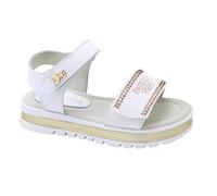 Patrizia Pepe - Baby Mädchen Sandalen - Öko-Leder - Farbe: Weiß/Platin - Größe: 29 - Eleganz und Komfort für junge Mädchen - Made in Italy