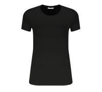 Patrizia Pepe Bio Baumwolle Strass Logo Tshirt Rundhals Kurz - Größe: M