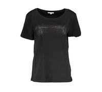 Patrizia Pepe Damen T-Shirt Schwarz mit Logo Elegante Optik - Größe: S