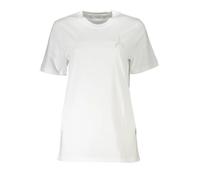 Patrizia Pepe Damen T-Shirt Blau mit Logo Elegante Optik - Größe: XS