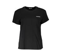 Patrizia Pepe Bio T-Shirt mit Rundhals und Logo Stickerei - Größe: XS