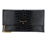 PATRIZIA PEPE Piping Croco Clutch Bag Nero