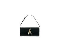 PATRIZIA PEPE Schultertasche aus Leder mit goldenem Insekt, Schwarz, 25,5 x 13 x 2 cm, verstellbarer Schultergurt, eleganter lässiger Stil