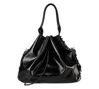 Patrizia Pepe Schultertasche Leder 47 cm schwarz