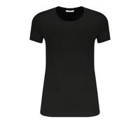 Patrizia Pepe Schwarzes Elastan-Oberteil und Damen-T-Shirt, Schwarz, X-Klein