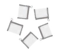 Patu Mini-Netztaschen mit Reißverschluss, 10,2 x 12,7 cm, Größe S/A7, 5 Stück, Beauty-Make-up, Lippenstift, Kosmetik-Zubehör, Organizer, kleine Reisetasche, Grau