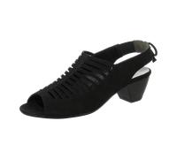 Paul Green Sandaletten schwarz Samt Velour 6589 - Größe 41