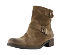 Stiefelette PAUL GREEN Gr. 39, braun (dunkelbraun used) Damen Schuhe Reißverschlussstiefeletten Schlupfboots, Bikerboots, Blockabsatz, mit Innenreißverschluss (59018746-39)