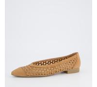 Paul Green Ballerinas Nubukleder/Textil Braun - 35,5