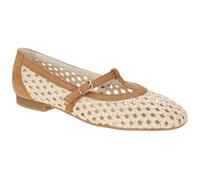 Paul Green Ballerinas 1143 Nubukleder/Textil Natur Damen Größe 42