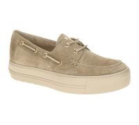 Schnürschuh PAUL GREEN "Paul Green Halbschuhe Veloursleder", Damen, Gr. 42, beige, Veloursleder, Schuhe Schnürschuh (96496169-42)