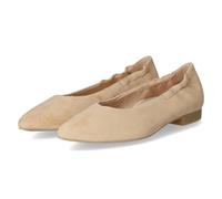 Paul Green 1224-029 Damen Klassische Ballerinas Rauleder in beige - Gr. 42