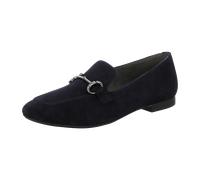 Paul Green 2596-145 Blau - Slipper - Damenschuhe Slipper / Trotteur, Blau, leder (samtziege), absatzhöhe: 10 mm für Damen, blau, Größe 39 EU / 6 UK