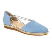 Paul Green Riemchenballerina Halbschuhe Veloursleder Damen Gr. 40 Pacific