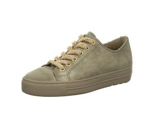 Paul Green 4977-268 Almond/Champ (Beige) - sportlicher Schnürschuh - Damenschuhe Top Trends, Beige, leder (s. suede/glossy a.) für Damen, gold, Größe 38 EU / 5 UK