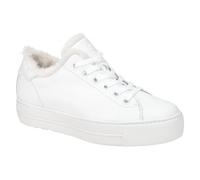 Paul Green Damen Pauls mit Warmfutter, Frauen Low-Top Sneaker,Warm gefüttert,Freizeitschuhe,Turnschuhe,Laufschuhe,schnürer,Weiß (White),37.5 EU / 4.5 UK