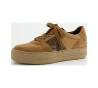 Plateausneaker PAUL GREEN "Paul Green Sneaker Veloursleder", Damen, Gr. 37,5, braun (tan), Veloursleder, Schuhe Plateausneaker (25006144-37,5) tan
