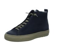 Paul Green 4024-027 Black/Cognac (schwarz) - sportlicher Schnürschuh - Damenschuhe Modische Stiefelette / Boots, Schwarz, leder (m. calf/washed kid), absatzhöhe: flach für Damen, blau, Gr. 40 ½ EU / 7 UK