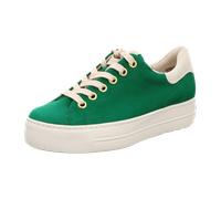 Paul Green Leder-Sneakers in Grün - Größe 42 | Damen Schnuerschuhe
