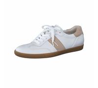 Paul Green Damen Sneaker, Frauen Low-Top Sneaker,Sportschuhe,Freizeitschuhe,Turnschuhe,Laufschuhe,schnürschuhe,schnürer,Weiß (White/Sabbia),38 EU / 5 UK