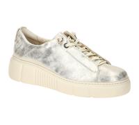 Paul Green Sneaker Keil Schuhe silber grau metallic 5418 - Größe 39