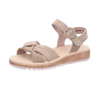 Paul Green 6105-005 Champagne (Beige) - sportliche Sandale - Damenschuhe Sandalette / Sling, Beige, leder (samtziege) für Damen, beige, Gr. 43 EU / 9 UK