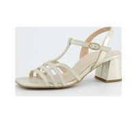 Paul Green T-Steg Sandalette grau silber metallic Riemchen 6197 - Größe 39