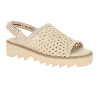 Paul Green Plateau Sandalen beige natur geflochten 6209 - Größe 40