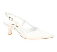 Paul Green 7992-119 Damen Slingpumps Glattleder in Weiss - Gr. 38,5