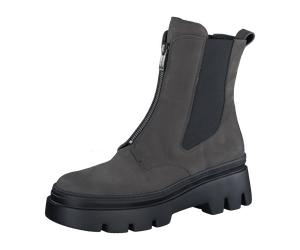 Paul Green 8030 Plateau Boots grau iron Front-Zip für Damen, grau, Größe 43 EU / 9 UK