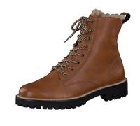 Paul Green Damen Schnürbootie mit Warmfutter, Frauen Schnürstiefeletten,Warm gefüttert,halbstiefel,Kurzstiefel,Mittelbraun (Cognac),40.5 EU / 7 UK