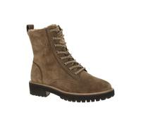 Paul Green 8175 Damen Schnürstiefeletten Veloursleder | Stiefeletten, Soft Suede Earth, Beige, Reißverschluss, Damen, Schuhe