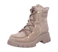 Schnürstiefelette PAUL GREEN "Paul Green Stiefelette Veloursleder", Damen, Gr. 40, beige, Veloursleder, casual, Schuhe (54135904-40) beige