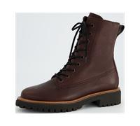 Schnürstiefelette PAUL GREEN "Paul Green Stiefelette Glattleder", Damen, Gr. 38,5, braun, Glattleder, casual, Schuhe (29130513-38,5) braun