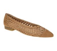 Paul Green Ballerina 1153-007, gelocht/geflochten, Braun, Damen EU 4/37