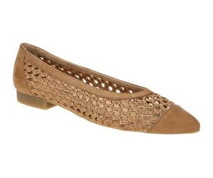 Paul Green Ballerinas braun geflochten 1153 - Größe 40