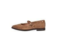 Riemchenballerina PAUL GREEN "Paul Green Ballerinas Veloursleder", Damen, Gr. 42, nut, Veloursleder, Schuhe Riemchenballerina (19749917-42) nut