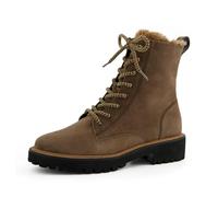Schnürstiefelette PAUL GREEN "Paul Green Stiefelette Veloursleder", Damen, Gr. 40, braun, Veloursleder, Schuhe Schnürstiefelette (57975629-40) braun