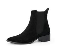 Paul Green Damen Ballerinas mit Absatz 8271-020 Weite XX-Schmal Reißverschluss Wildleder SCHWARZ 020 39 EU