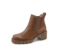 Paul Green Damen Chelsea-Boots mit Warmfutter, Frauen Chelsea Boots,Warm gefüttert,Bootee,Booties,halbstiefel,Mittelbraun (Cognac),38 EU / 5 UK
