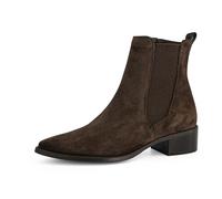 Stiefelette PAUL GREEN "Paul Green Stiefelette Veloursleder/Textil", Damen, Gr. 37,5, braun (mocca), Veloursleder, Textil, casual, Schuhe (31065216-37,5) mocca