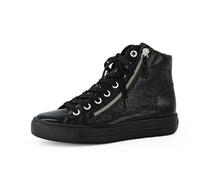 Paul Green Damen, Frauen High-Top Sneaker,Strassenschuhe,Freizeitschuhe,Turnschuhe,Laufschuhe,schnürschuhe,mid Cut,Schwarz (Calf/Black),42 EU / 8 UK