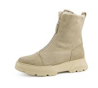 Paul Green Stiefelette Veloursleder Damen Beige Warm gefüttert Gr. 40